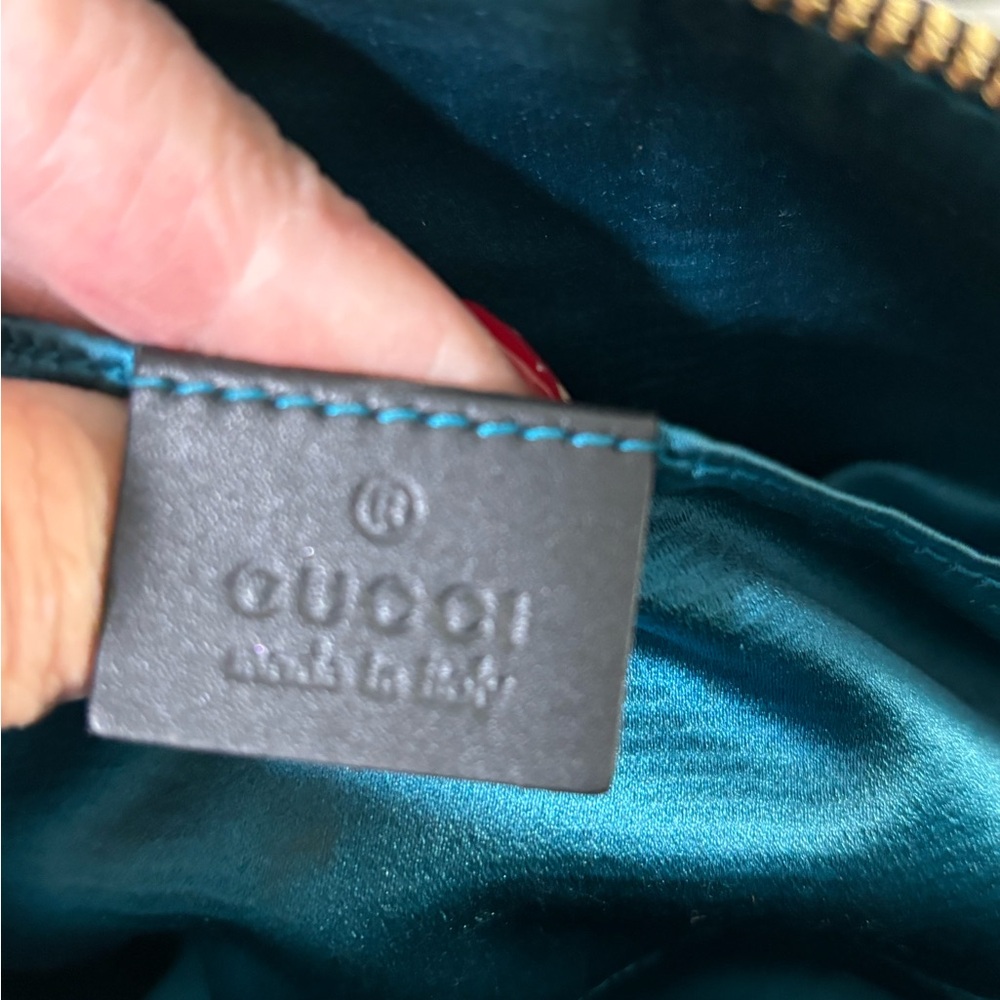 GUCCI OPHIDIA GG red suede black patent leather Shoulder/Crossbody bag - Picture 7 of 8